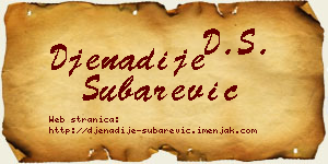 Đenadije Šubarević vizit kartica